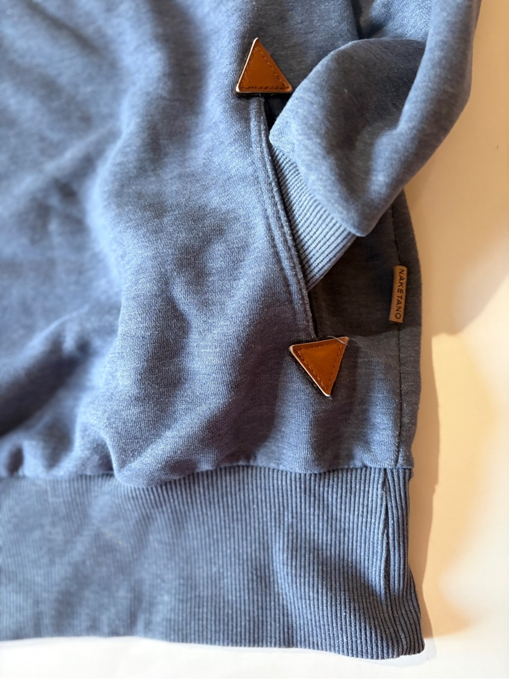 Naketano blue long hoodie hooded sweatshirt dress women’s large cowl neck - Picture 3 of 12